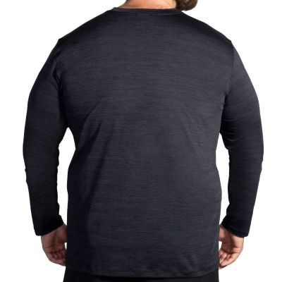 3. Luxe Langarm-Lauf-T-Shirt für Herren, Schwarz