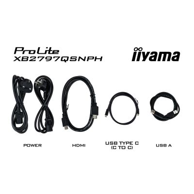 27. iiyama ProLite XB2797QSNPH-B1 27-Zoll-IPS-LCD-Monitor (4 ms, 2560 x 1440 Pixel, 350 cd/m², HDMI/DP/USB 2) Schwarz