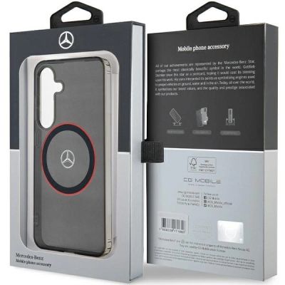 8. Mercedes Double Layer W Red MagSafe Hülle für Samsung Galaxy S24 – Schwarz