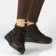 8. Damen-Ankle-Boots aus Wildleder mit dunkelbraunem Plateau, Filippo DBT4215