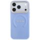 3. Guess Saffiano Peony & Ring MagSafe Hülle für iPhone 17 Pro Max / 18 Pro Max - Hellblau