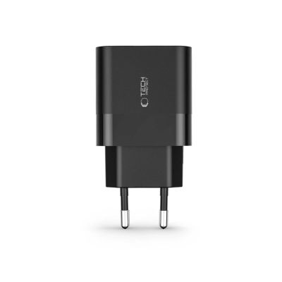 3. Tech-Protect C30W USB-C PD 30W / USB-A QC 3.0 Netzwerkladegerät – Schwarz