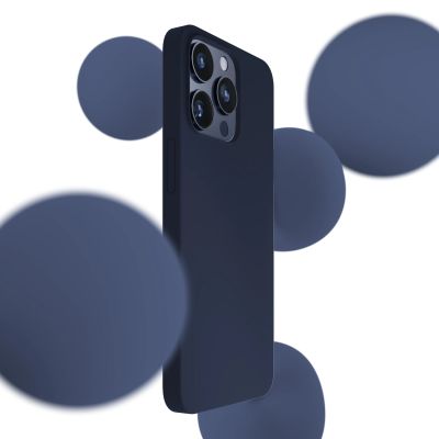 2. 3mk Silikonhülle für iPhone 15 Pro – Marineblau