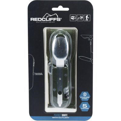 9. Survival-Touristen-Set: Taschenmesser mit 5-in-1-Besteck