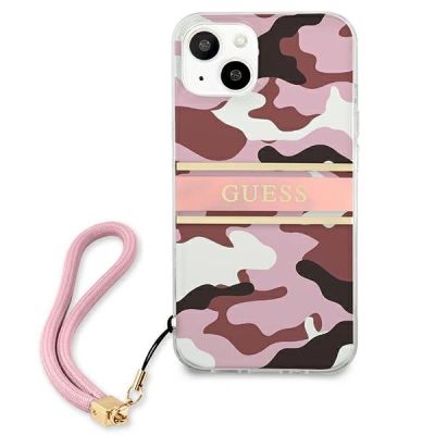 3. Guess GUHCP13MKCABPI iPhone 13 6.1" pink/pink Hardcase Camo Strap Collection