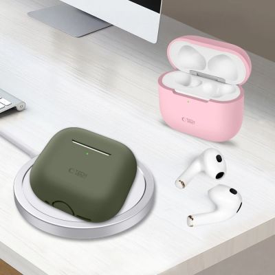4. Tech-Protect Silikonhülle für Apple AirPods 4 - Beige