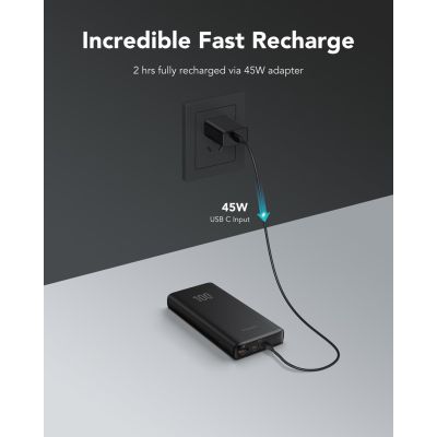 6. VEGER T100 Powerbank Lithium-Ionen (Li-Ion) 20000 mAh Schwarz