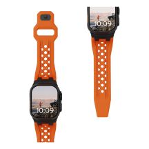 UAG Monarch - FKM-Armband für Apple Watch Serie 4-6 & SE 1-3, 44 mm / Serie 7-9, 45 mm / Serie 10-11, 46 mm / Ultra 1-3, 49 mm (orange / schwarzes Titan)