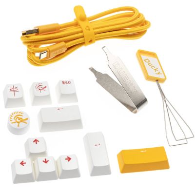 20. Ducky One 3 MINI Gelbe GATA-1746 RGB LED Gaming-Tastatur - MX-Clear (US)