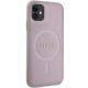 4. Guess GUHMN61PSAHMCP Hülle für iPhone 11 / Xr – rosa Saffiano MagSafe