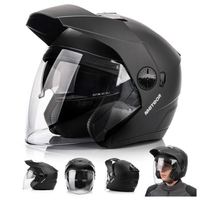 26. Meteor Hekato M Motorradhelm 57-58 cm schwarz