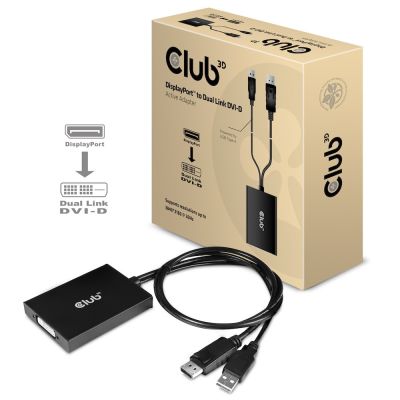 2. CLUB3D cac-1010 DisplayPort/USB DVI-I Dual-Link Schwarz, Weiß