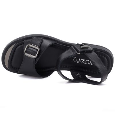 3. Schwarze Damen-Ledersandalen Vinceza 26-62303