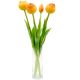 2. Strauß aus 5 orangefarbenen Pfingstrosen-Tulpen, 39 cm, naturgetreue Frühlingsdekoration