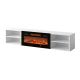 7. POLO TV-Schrank 180x33x39 weiß + schwarzer Kamin