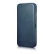 6. iCarer CE Oil Wax Premium Leather Folio Case iPhone 14 Plus magnetische Klapphülle MagSafe blau (AKI14220707-BU)