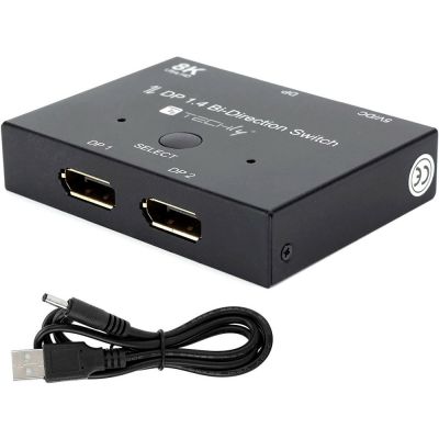 8. Techly IDATA-DP-2DP-8KT DisplayPort-Videoschalter