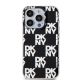 3. DKNY IML Checkered Mono Pattern Hülle für iPhone 15 Pro – Schwarz