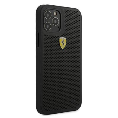4. Ferrari FESPEHCP12MBK iPhone 12/12 Pro 6.1" schwarz/schwarz Hardcase On Track Perforated