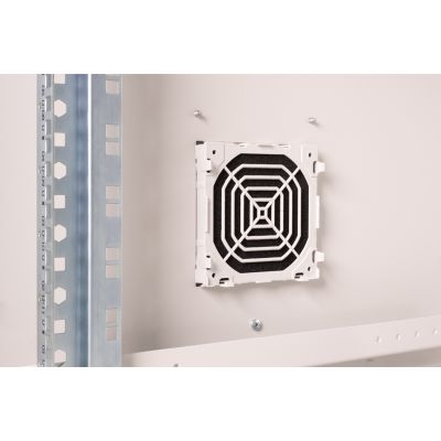 24. Digitus 19" 12U 600x600 Wand-Netzwerkschrank, Volltür, grau, ungeteilt, montiert, IP55, 100 kg