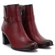 4. Gefütterte Damen-Ankle-Boots mit Blockabsatz, rot, M.Daszyński SA125-32