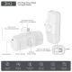 12. Wozinsky WF16-YLS 5000 mAh 15 W Lightning Mini-Powerbank mit integriertem USB-C-Kabel und Apple Watch Ladegerät – Weiß