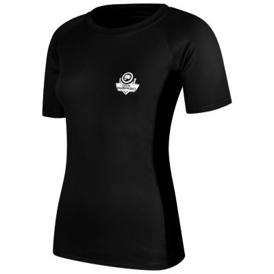 7. Schwarzes Damen-Rashguard-T-Shirt mit Kampffunktion | DBX Bushido