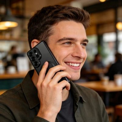 4. Tech-Protect MagFlex Hülle für Samsung Galaxy S26 Ultra – Transparent Schwarz