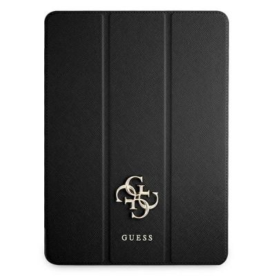 Guess Saffiano Collection iPad 12.9" 2021 Buchcover-Hülle - Schwarz
