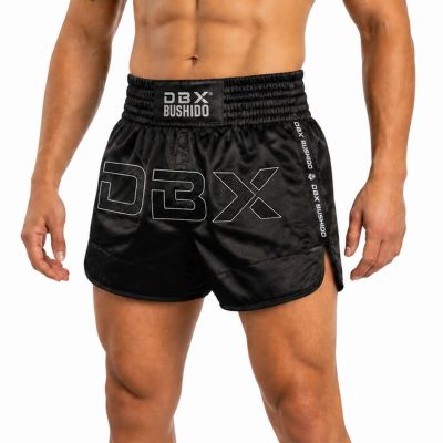 Schwarze Muay-Thai-Shorts für Herren V1 COMBATWEAR | DBX Bushido