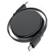 4. Acefast C13-03 USB-C – USB-C 60 W einziehbares Kabel – Schwarz