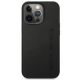 3. AMG AMHCP14LDOLBK iPhone 14 Pro 6.1 "schwarz / schwarz Hardcase Leder Hot Stamped