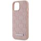6. Karl Lagerfeld Leder-Monogramm-Metalllogo MagSafe iPhone 15 Hülle - Rosa