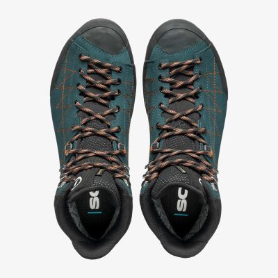 5. Scarpa Zodiac Trk GTX Trekkingschuhe – Petrol/Rosorange, Größe: 46