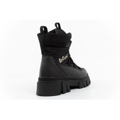5. Lee Cooper Damen-Winterstiefel, schwarz, gefütterte Stiefeletten mit Reißverschluss