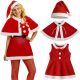 5. Frau-Weihnachtsmann-Kostüm mit Umhang