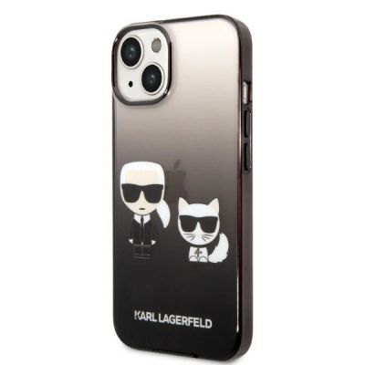 2. Karl Lagerfeld KLHCP14MTGKCK iPhone 14 Plus 6,7" Hardcase schwarz / schwarz Gradient Ikonik Karl & Choupette