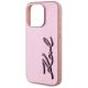 6. Karl Lagerfeld Wrinkled Metal Signature iPhone 15 Pro Hülle - Rosa