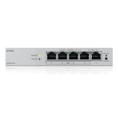 3. Zyxel GS1200-5HP 5p v3 PoE-Switch (PoE+: 4;) 68W Managed Gigabit