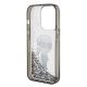 7. Karl Lagerfeld Liquid Glitter Ikonik Hülle für iPhone 15 Pro – transparent