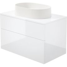 Waschtischunterschrank mit Granitwaschbecken – 55 x 35 cm