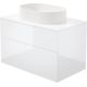 Waschtischunterschrank mit Granitwaschbecken – 55 x 35 cm