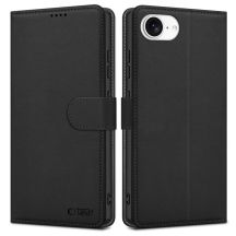 Tech-Protect Wallet Case für iPhone 16e / 17e – Mattschwarz