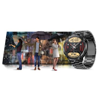 21. Gravity GT21-1+ Smartwatch Schwarzes Silikonarmband