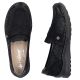 5. Bequeme schwarze Damenmokassins von Rieker, Modell 48968-00