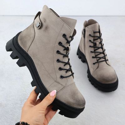 10. Damen-Stiefeletten in Khaki Potocki Z25-JE19317