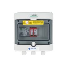 Hermetische IP65 EMITER-Wechselstromanschlussverteileranlage mit Dehn-Überspannungsableiter Typ 2, 16 A 1-F, FI-Schutzschalter Typ A 40 A/300 mA