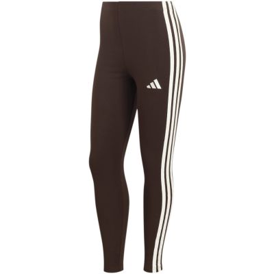2. adidas Essentials Leggings mit 3 Streifen für Damen, Braun, KS6286