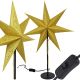 DEKORATIVE STEHLEUCHTE STERN 65 CM E14 GOLD