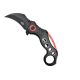 SCK Steel Claw Messer Karambit K29 Schwarz und Rot